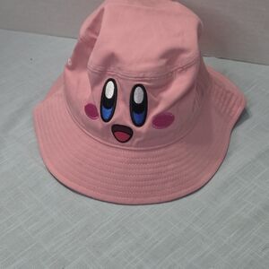 Pink Bucket Hat with Kirby Face